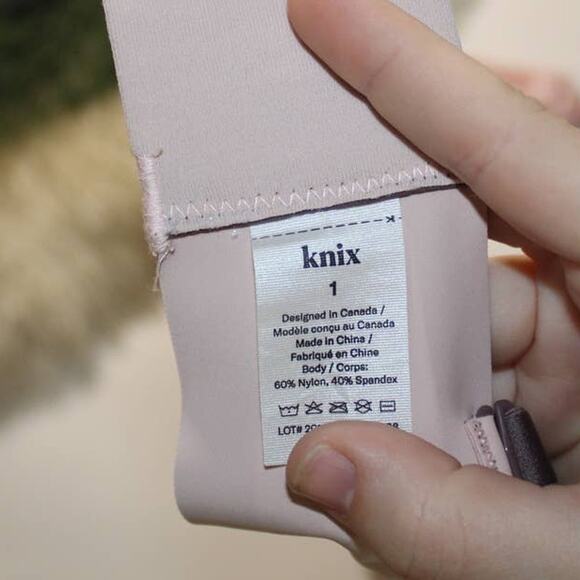 Knix Blush Pink & Plum Padded Evolution Bra SZ 1 - Picture 5 of 7